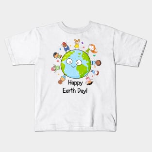 Happy Earth Day Children Around The Planet 2019 Kids T-Shirt